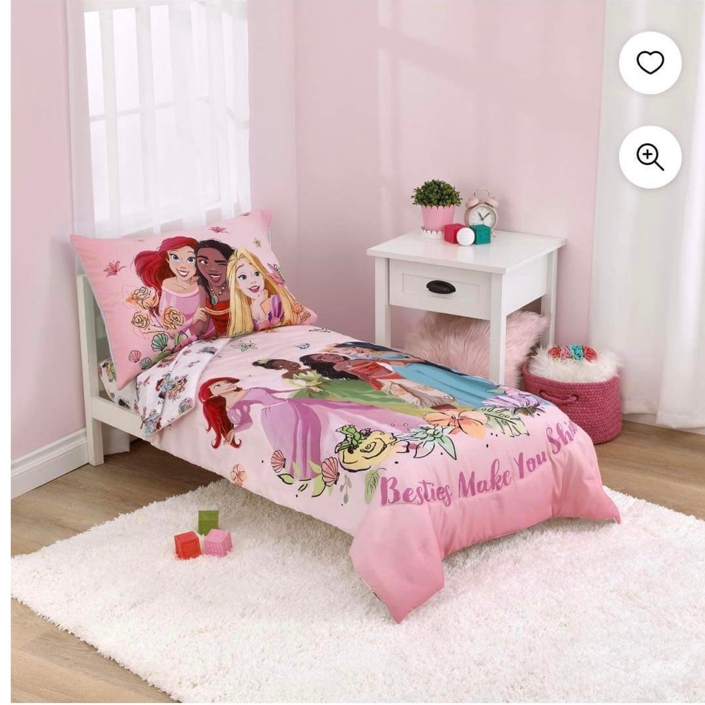 Toddler princess bedding set 4 pc